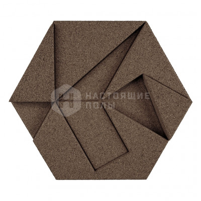 Декоративные панели Muratto Organic Blocks Hexagon MUOBHEX11 Taupe, 220*190*30 мм