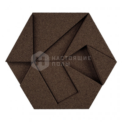Декоративные панели Muratto Organic Blocks Hexagon MUOBHEX08 Aubergine, 220*190*30 мм