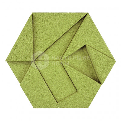 Декоративные панели Muratto Organic Blocks Hexagon MUOBHEX05 Olive, 220*190*30 мм