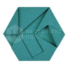 Hexagon MUOBHEX04 Turquoise, 220*190*30 мм