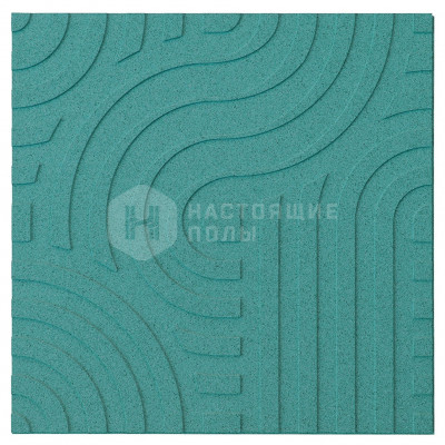 Декоративные панели Muratto Organic Blocks Wave MUOBWAV04 Turquoise, 503*502*7 мм
