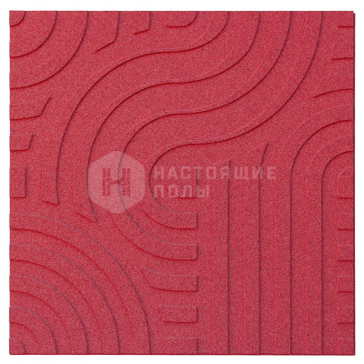 Декоративные панели Muratto Organic Blocks Wave MUOBWAV06 Red, 503*502*7 мм