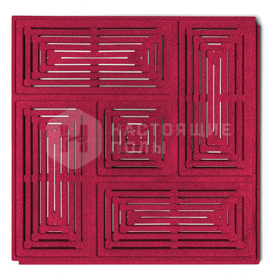 Декоративные акустические панели Muratto Acoustic Panels Buzzer MUACBRE06 Red, 502*502*30 мм