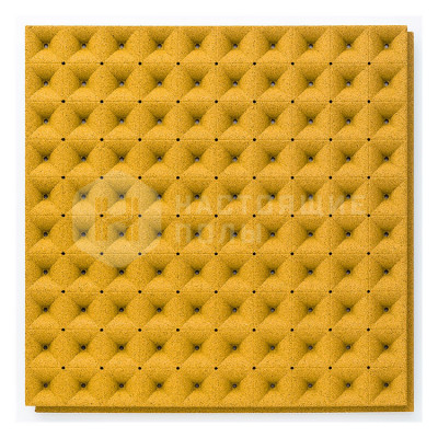 Декоративные акустические панели Muratto Acoustic Panels Undertone MUACUYE03 Yellow, 491*491*30 мм