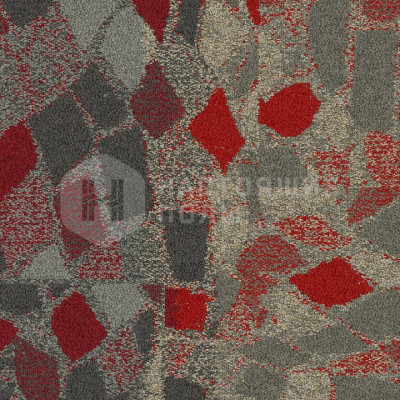 Ковровая плитка Interface Human Connections Stone Course 8343006 Red/stone, 500*500*7.9 мм