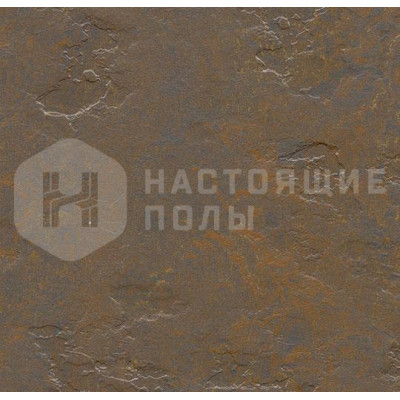 Линолеум натуральный клеевой в плитках Мармолеум te3746 Newfoundland Slate, 500*500*2.5 мм