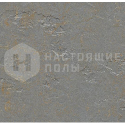 Линолеум натуральный клеевой в плитках Мармолеум te3747 Lakeland Shale, 500*500*2.5 мм