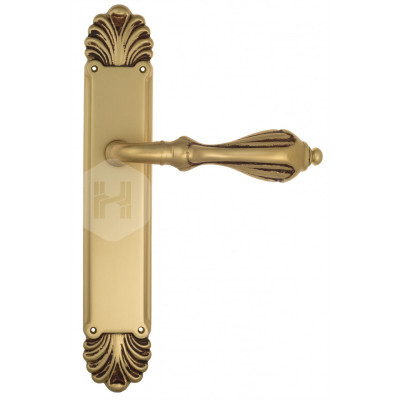 Дверная ручка на планке Venezia Anafesto VNZ3311 PL87 французское золото + коричневый