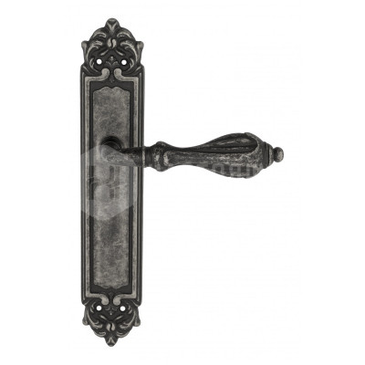 Дверная ручка на планке Venezia Anafesto VNZ1696 PL96 состаренное серебро