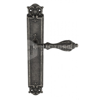 Дверная ручка на планке Venezia Anafesto VNZ3729 PL97 состаренное серебро