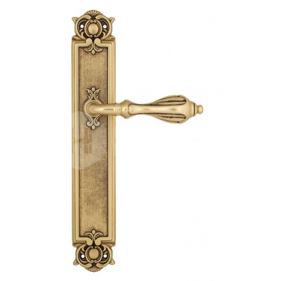 Дверная ручка на планке Venezia Anafesto VNZ906 PL97 французское золото + коричневый