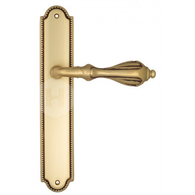 Дверная ручка на планке Venezia Anafesto VNZ1597 PL98 французское золото + коричневый