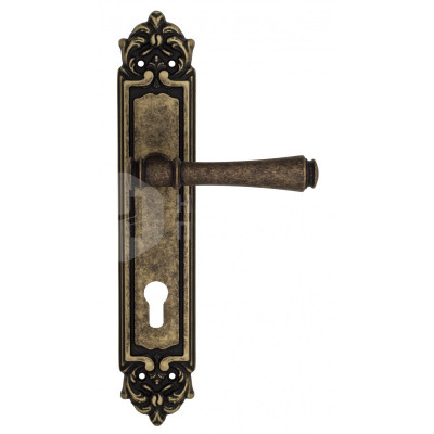Дверная ручка на планке Venezia Callisto VNZ1548 PL96 бронза античная