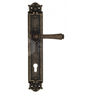 Дверная ручка на планке Venezia Callisto VNZ1569 PL97 бронза античная