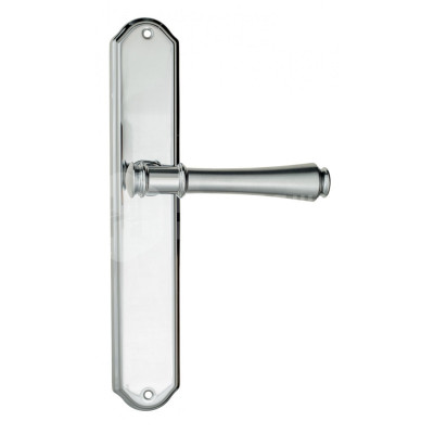 Дверная ручка на планке Venezia Callisto VNZ1725 PL02 матовый хром / полированный хром
