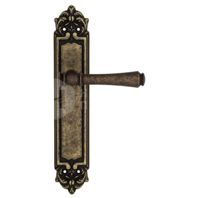 Дверная ручка на планке Venezia Callisto VNZ1545 PL96 бронза античная