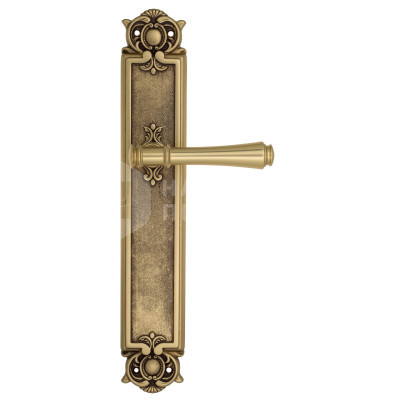 Дверная ручка на планке Venezia Callisto VNZ1549 PL97 французское золото + коричневый
