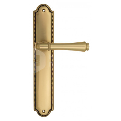Дверная ручка на планке Venezia Callisto VNZ1465 PL98 французское золото + коричневый