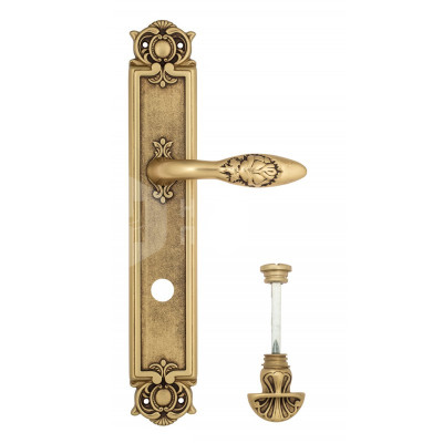 Дверная ручка на планке Venezia Casanova VNZ2644 PL97 французское золото + коричневый