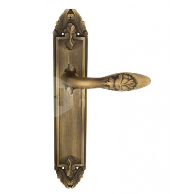 Дверная ручка на планке Venezia Casanova VNZ2424 PL90 бронза матовая