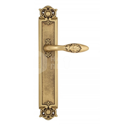 Дверная ручка на планке Venezia Casanova VNZ1247 PL97 французское золото + коричневый