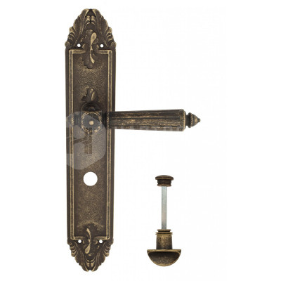 Дверная ручка на планке Venezia Castello VNZ2432 PL90 бронза античная