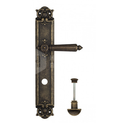 Дверная ручка на планке Venezia Castello VNZ733 PL97 бронза античная