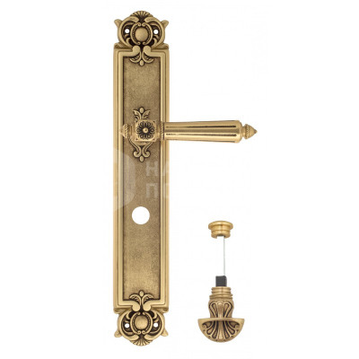 Дверная ручка на планке Venezia Castello VNZ2651 PL97 французское золото + коричневый