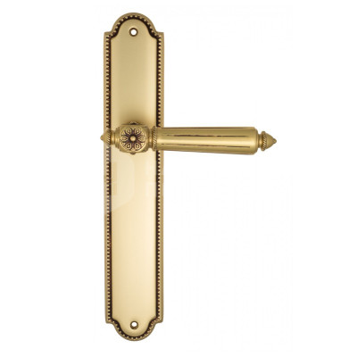 Дверная ручка на планке Venezia Castello VNZ1458 PL98 французское золото + коричневый