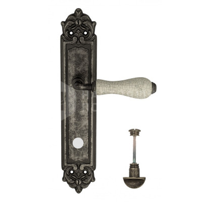 Дверная ручка на планке Venezia Colosseo VNZ290 PL96 состаренное серебро
