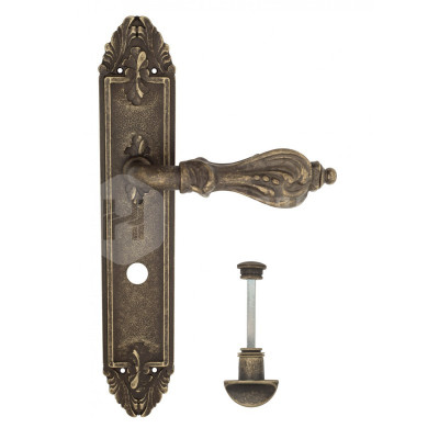Дверная ручка на планке Venezia Florence VNZ2469 PL90 бронза античная