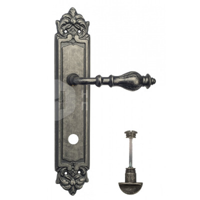 Дверная ручка на планке Venezia Gifestion VNZ346 PL96 состаренное серебро