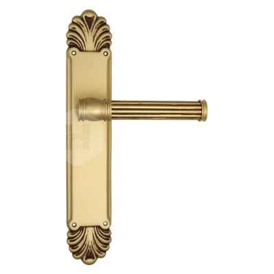 Дверная ручка на планке Venezia Impero VNZ1951 PL87 французcкое золото + коричневый