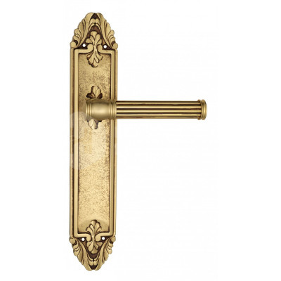 Дверная ручка на планке Venezia Impero VNZ1971 PL90 французcкое золото + коричневый