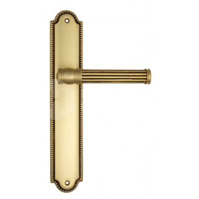 Дверная ручка на планке Venezia Impero VNZ2370 PL98 французcкое золото + коричневый