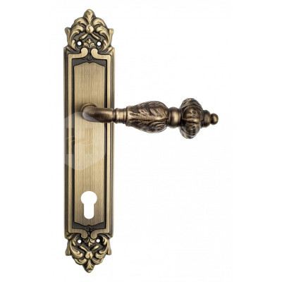 Дверная ручка на планке Venezia Lucrecia VNZ371 PL96 бронза матовая