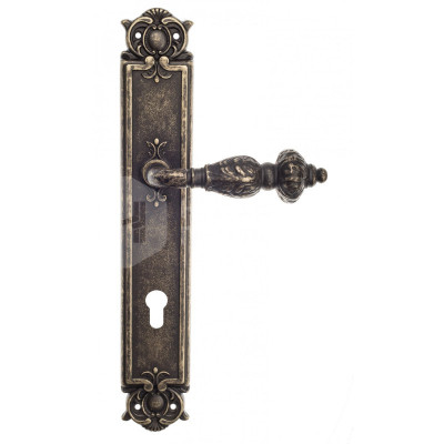 Дверная ручка на планке Venezia Lucrecia VNZ373 PL97 бронза античная