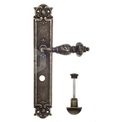 Дверная ручка на планке Venezia Lucrecia VNZ384 PL97 бронза античная