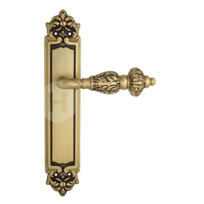 Дверная ручка на планке Venezia Lucrecia VNZ2070 PL96 французское золото + коричневый