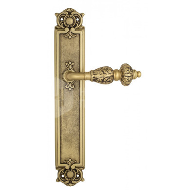 Дверная ручка на планке Venezia Lucrecia VNZ2069 PL97 французское золото + коричневый