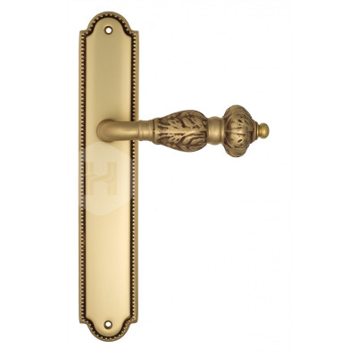 Дверная ручка на планке Venezia Lucrecia VNZ1459 PL98 французское золото + коричневый