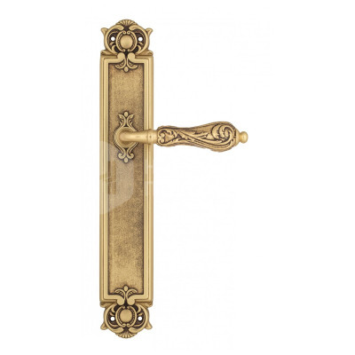 Дверная ручка на планке Venezia Monte Cristo VNZ931 PL97 французское золото + коричневый