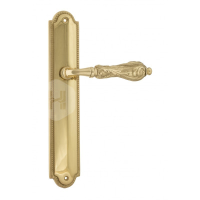 Дверная ручка на планке Venezia Monte Cristo VNZ1583 PL98 французское золото + коричневый