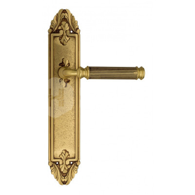 Дверная ручка на планке Venezia Mosca VNZ3059 PL90 французское золото + коричневый