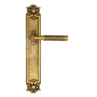 Дверная ручка на планке Venezia Mosca VNZ3102 PL97 французское золото + коричневый