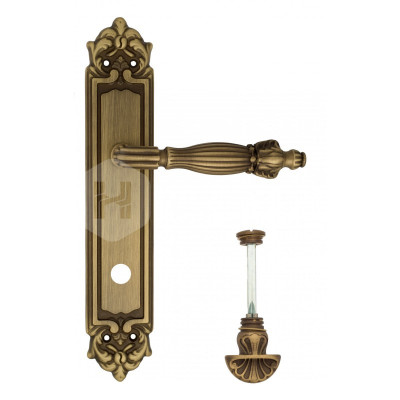 Дверная ручка на планке Venezia Olimpo VNZ1113 PL96 бронза матовая