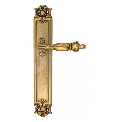 Дверная ручка на планке Venezia Olimpo VNZ1091 PL97 французское золото + коричневый
