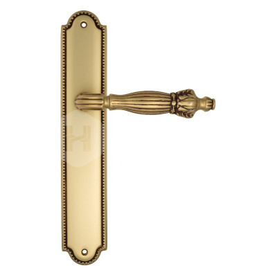 Дверная ручка на планке Venezia Olimpo VNZ1609 PL98 французское золото + коричневый