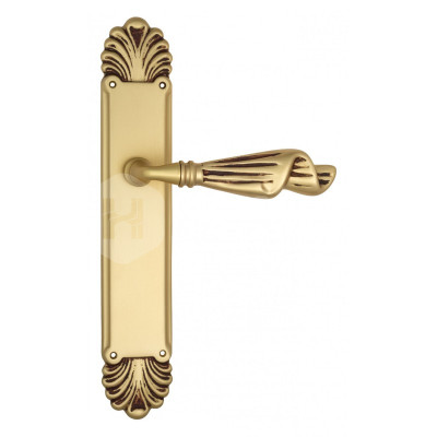 Дверная ручка на планке Venezia Opera VNZ1770 PL87 французское золото + коричневый