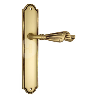 Дверная ручка на планке Venezia Opera VNZ3674 PL98 французское золото + коричневый